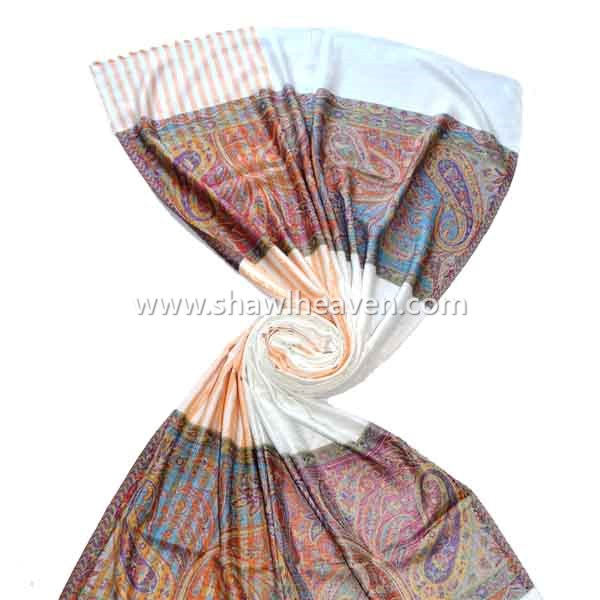 Designer modal jacquard scarves and shawls from India